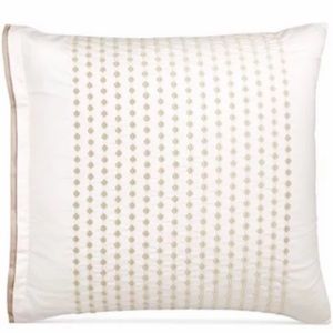 Set of 2 Hotel Collection Emblem EURO Shams Embroidered Pima Cotton Taupe/Bronze